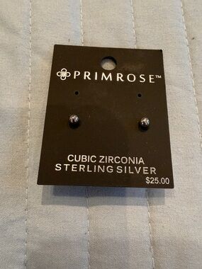 Primrose Sterling Silver Ball Stud Earrings - Silver